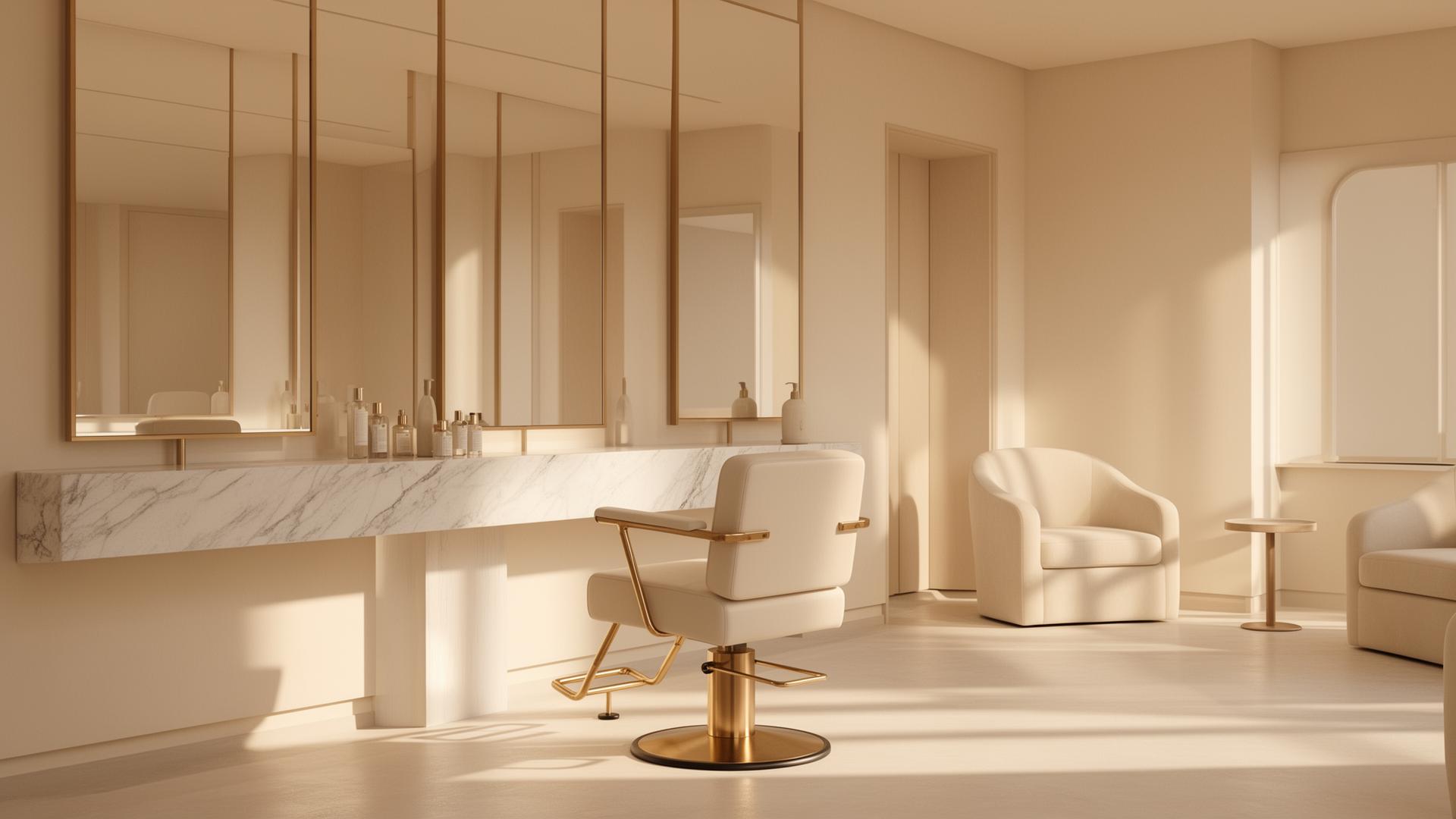 Luxury salon interior at Javed & Rizwan Studio